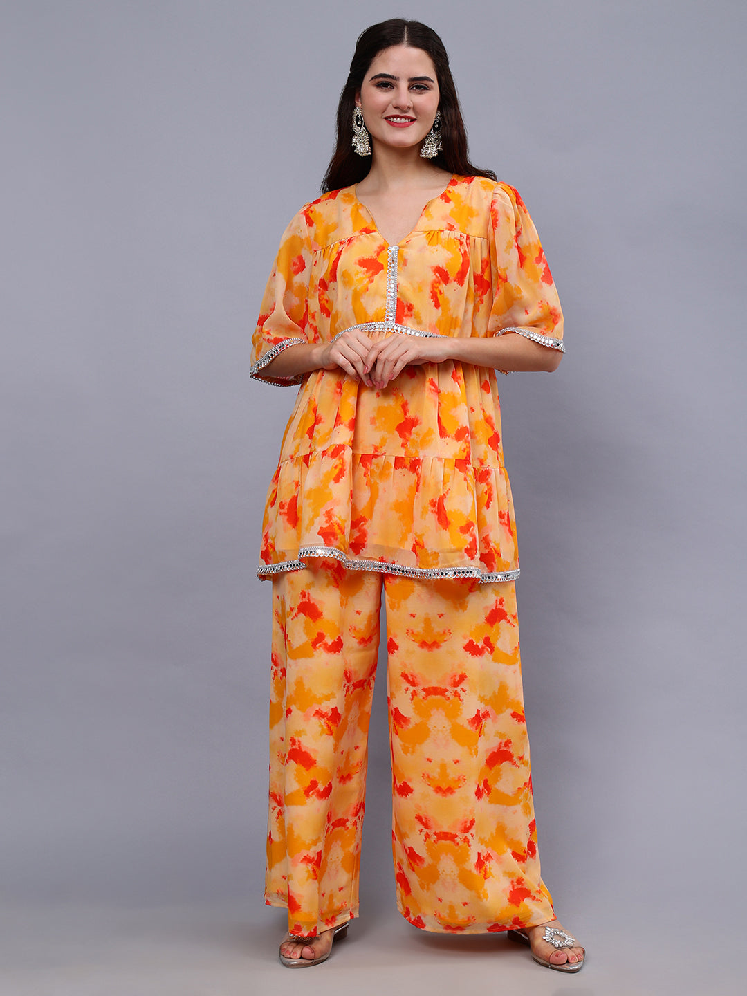 Tie Dye Print Georgette Co Ords Set