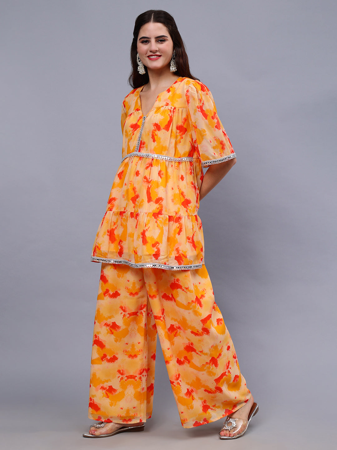 Tie Dye Print Georgette Co Ords Set