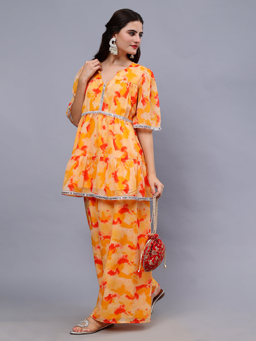 Tie Dye Print Georgette Co Ords Set