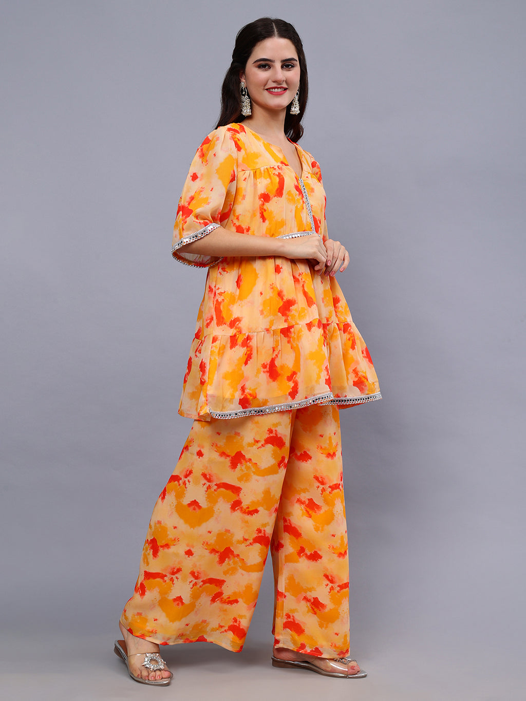 Tie Dye Print Georgette Co Ords Set