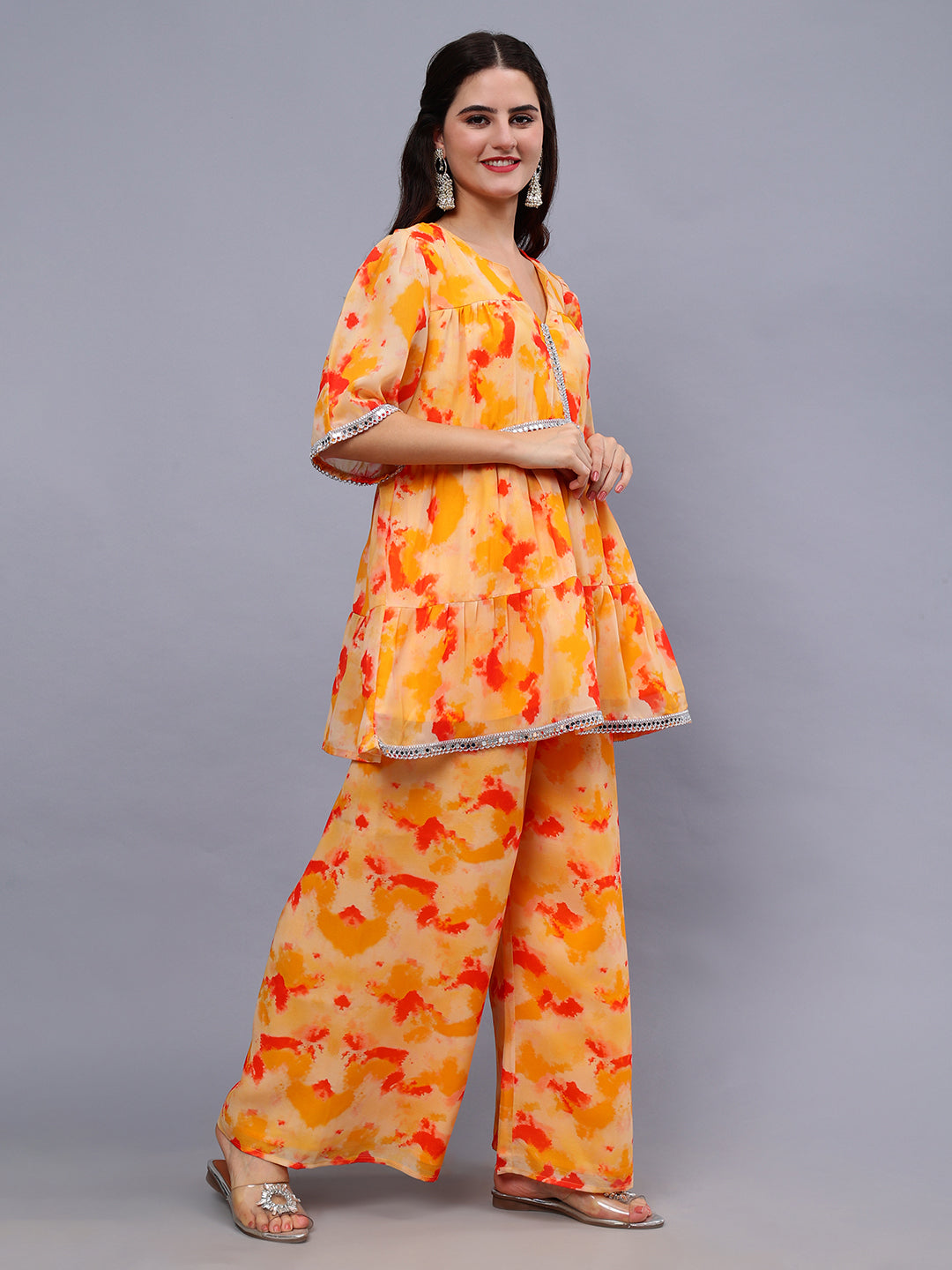 Tie Dye Print Georgette Co Ords Set